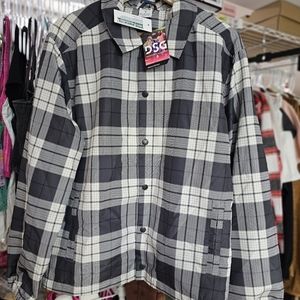 DICK'S SPORT MEN'S SMALL PRINTED COACHES JACKET HOUNDSTOOTH GRAPHIC CHARCOAL